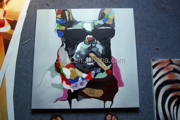 Hot Sales New Style Animal Dog Art Modern Oil Painting On Canvas