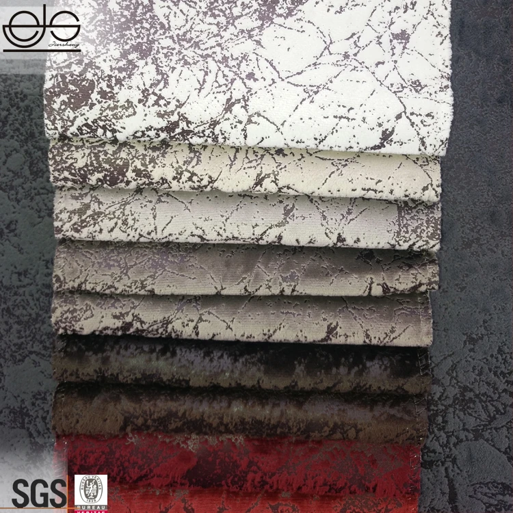JES New Embossed Latest Design High Quality Sofa Stocklot Sofa Set Fabric Living Room Furniture