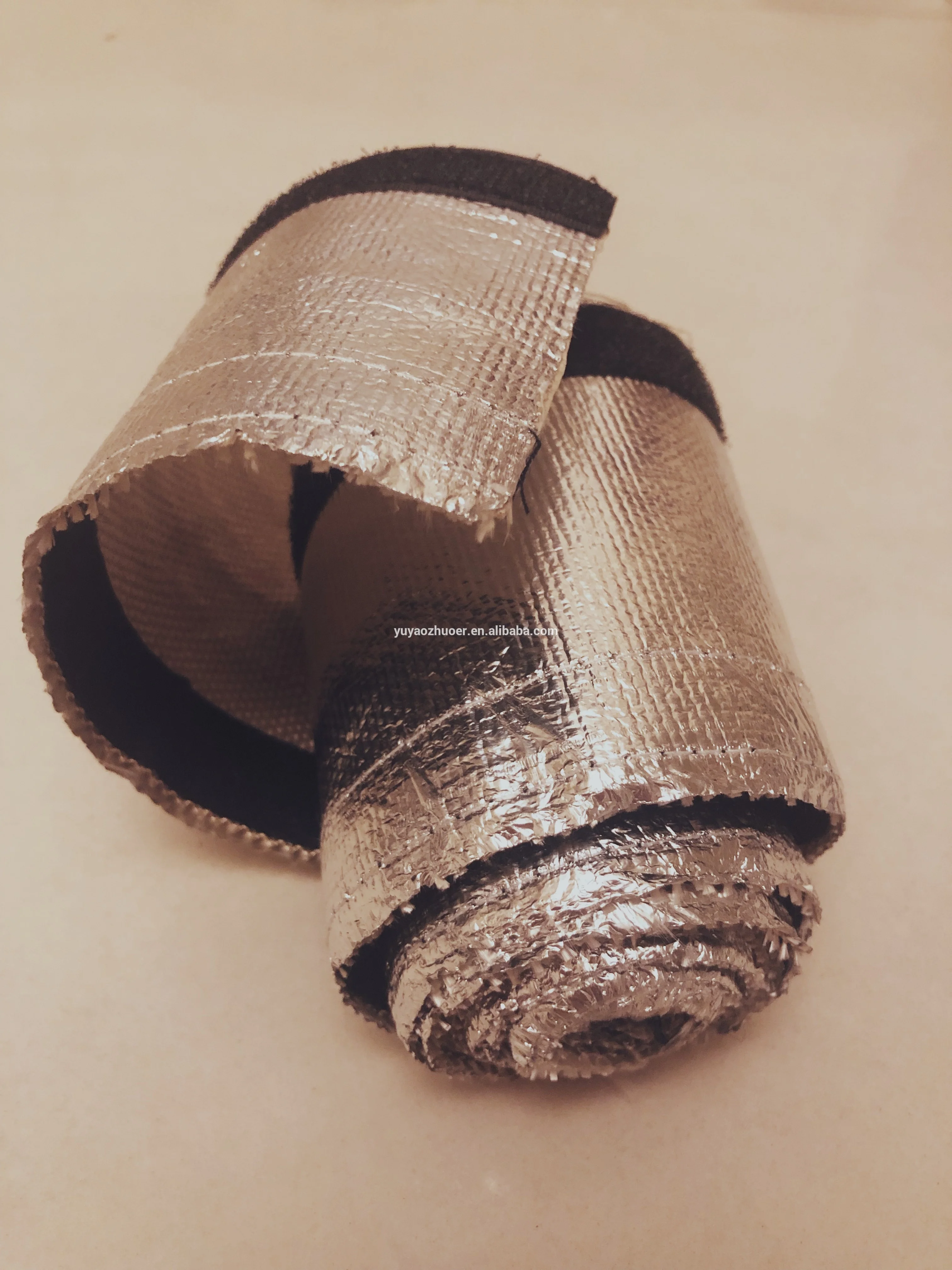 
AL Coted Glass Fiber Based Thermal Shield Aluminized Heat Sheath Cover 