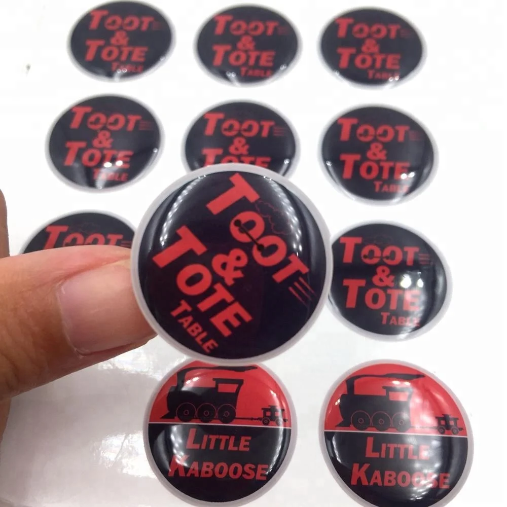Self-adhesive Crystal Sticker 3D Epoxy Dome Label Free Sample Custom Labels