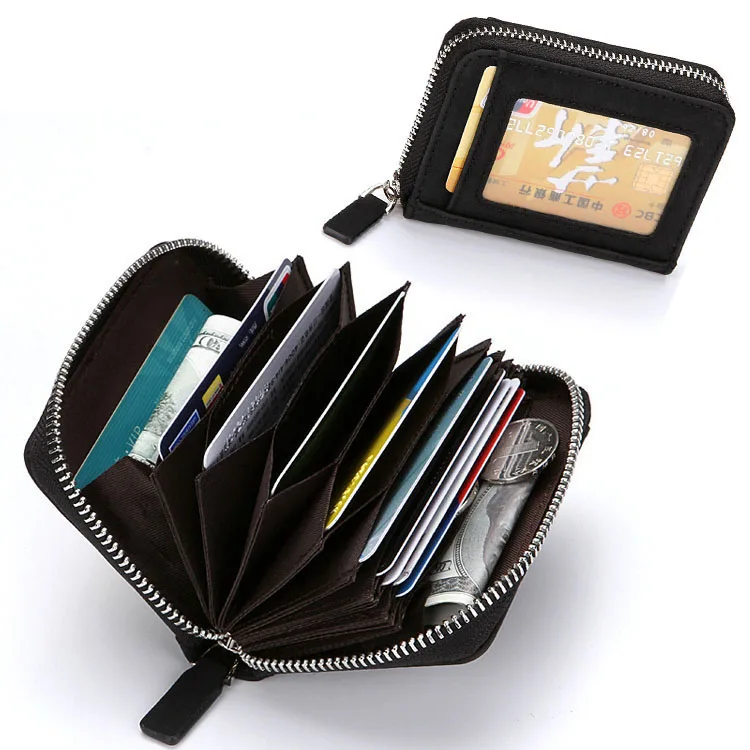 Yiwu Factory Mini Model RFID PU Leather Accordion Security Wallet Credit Card Wallet