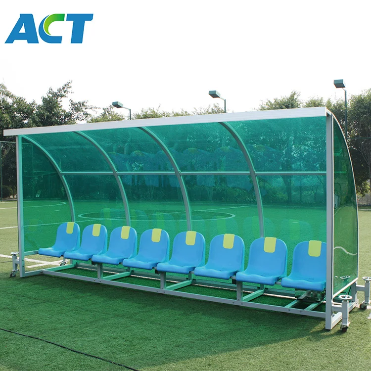 8 seater Soccer player bench football dugout substitute bench with bucket seat