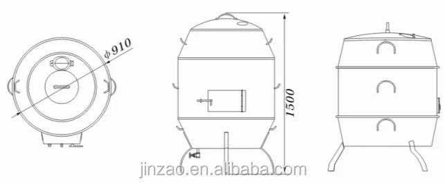 JINZAO DR-9S-N K+S Stainless steel Peking Duck Roster Oven/duck roasting machine/Gas roasting duck Oven Chinese KitchenEquipment