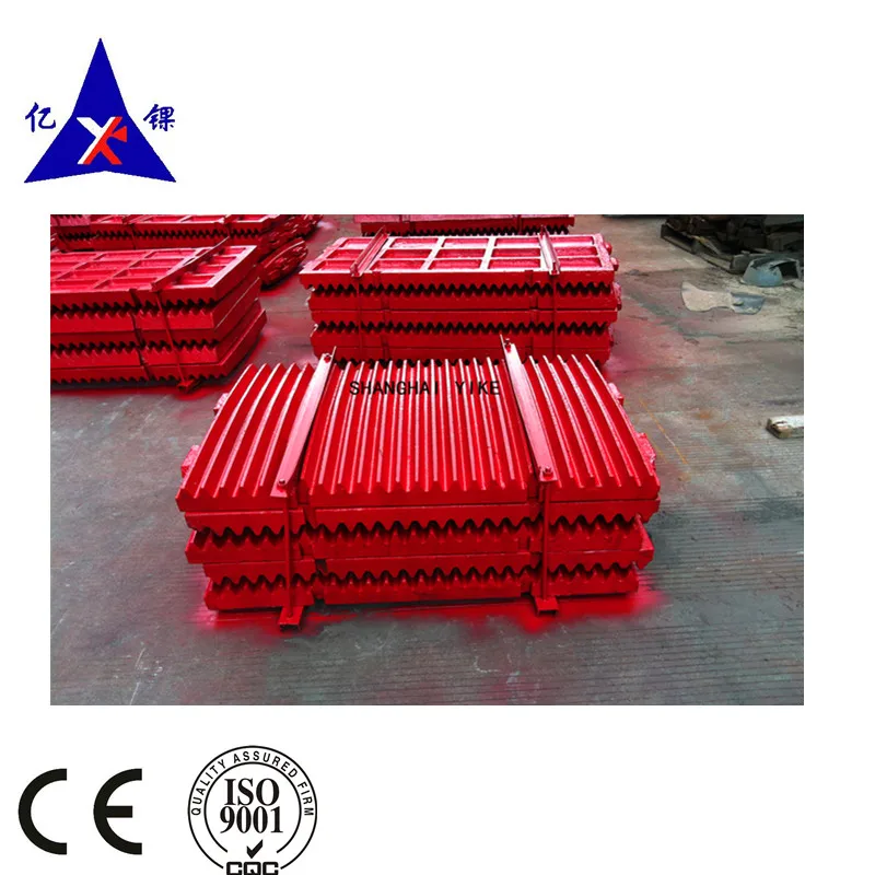 250x400 fixed jaw plate with groove