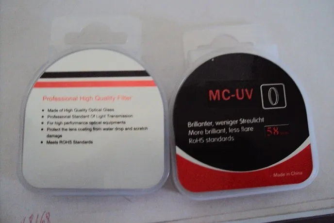 Photographic Equipment digital camera accessories CNC Machining aluminum alloy lens ring optical glass 58mm lens CPL PL Filter