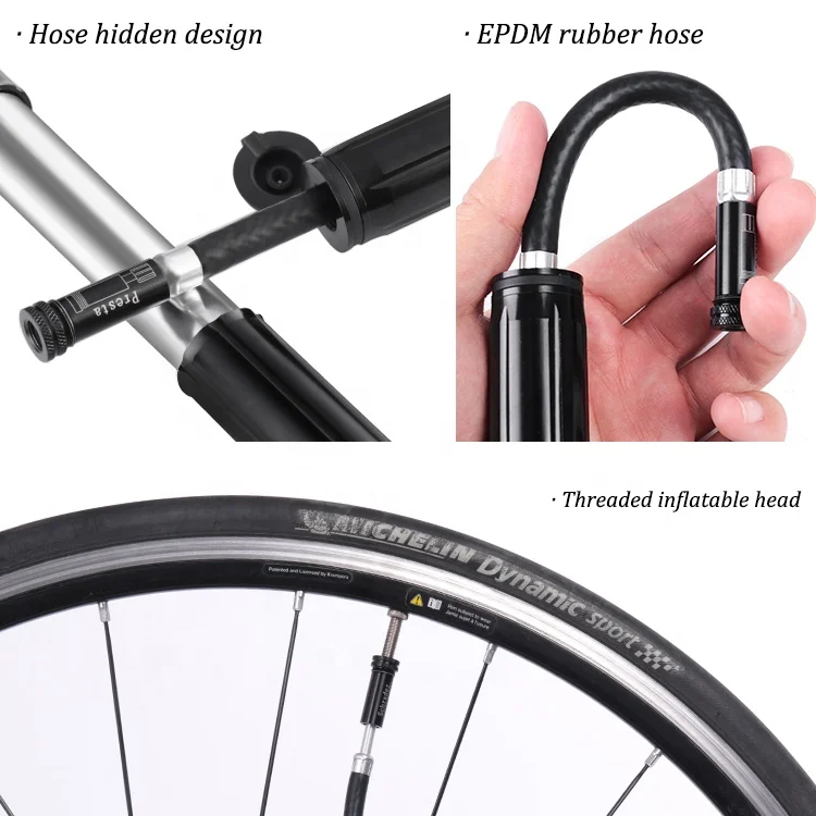 WHEEL UP Wholesale 100 PSI Bicycle Air Pump Mini Hand Inflatable Supplies Pump Portable Bike Pump Hose