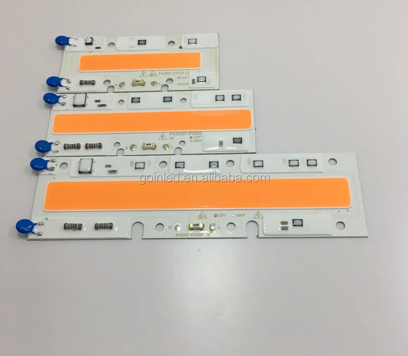 
DOB design AC 110V 220V input voltage Driverless cob chip 30W 50W 70W Full Spectrum 380-840NM COB plant grow light chip 