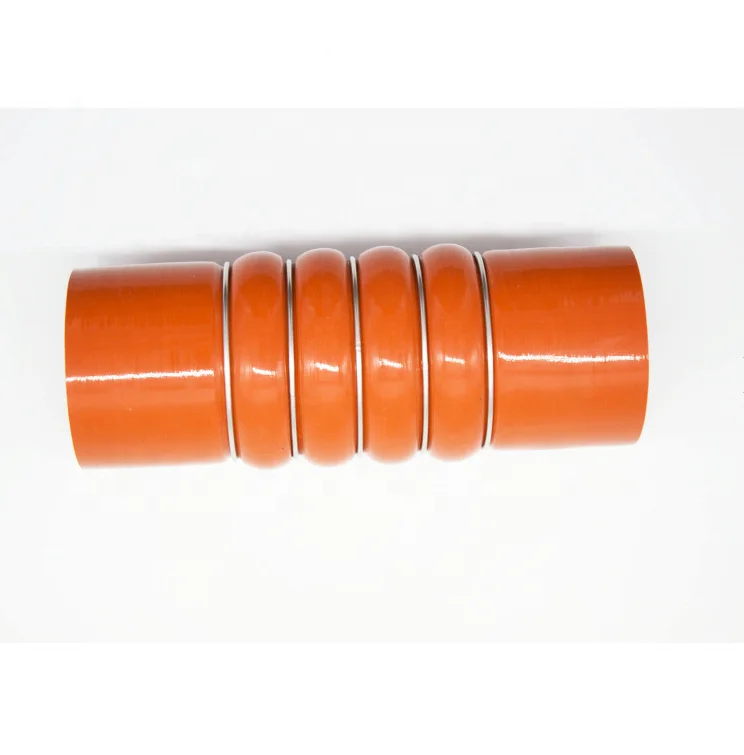 2019 Truck spare Parts 0020946382 Straight Hump Silicone Hose 0020945482 silicon bellows hose Orange
