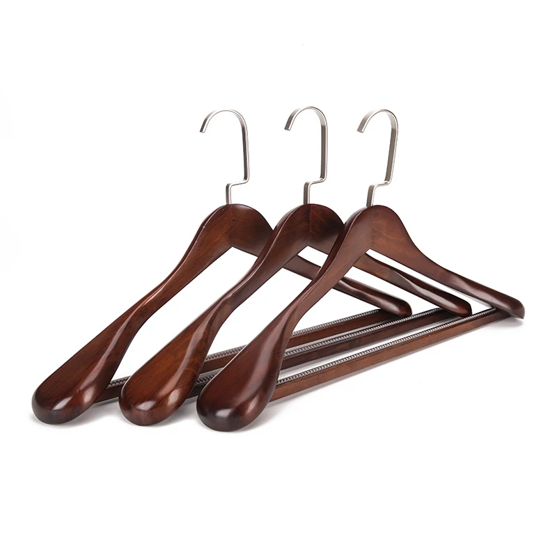 Boutique Luxury Broad Wide Shoulder Wooden Coat and Suit Hangers for Sale