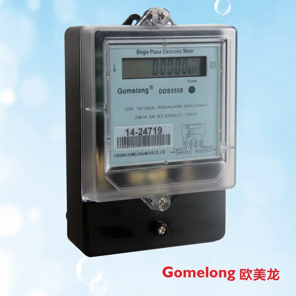 DDS5558 Однофазный энергии статический Вт счетчик моточасов