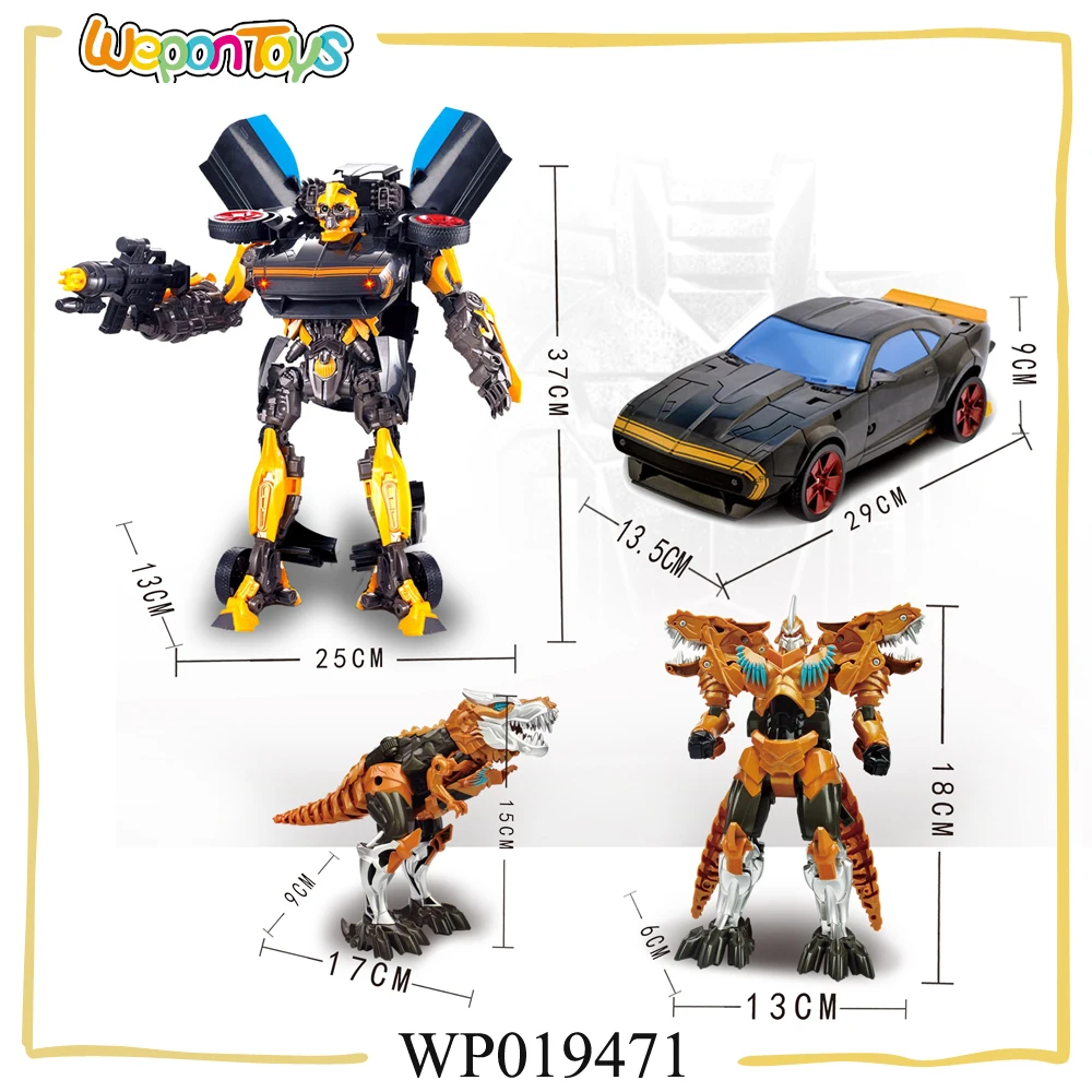 wholesale intelligent collision transform robot with music and light mini metal transform robot car