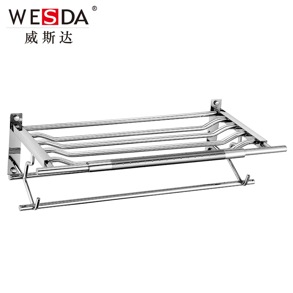 Полка для полотенец Wesda из нержавеющей стали и сплава для ванной комнаты и полка для одежды A114