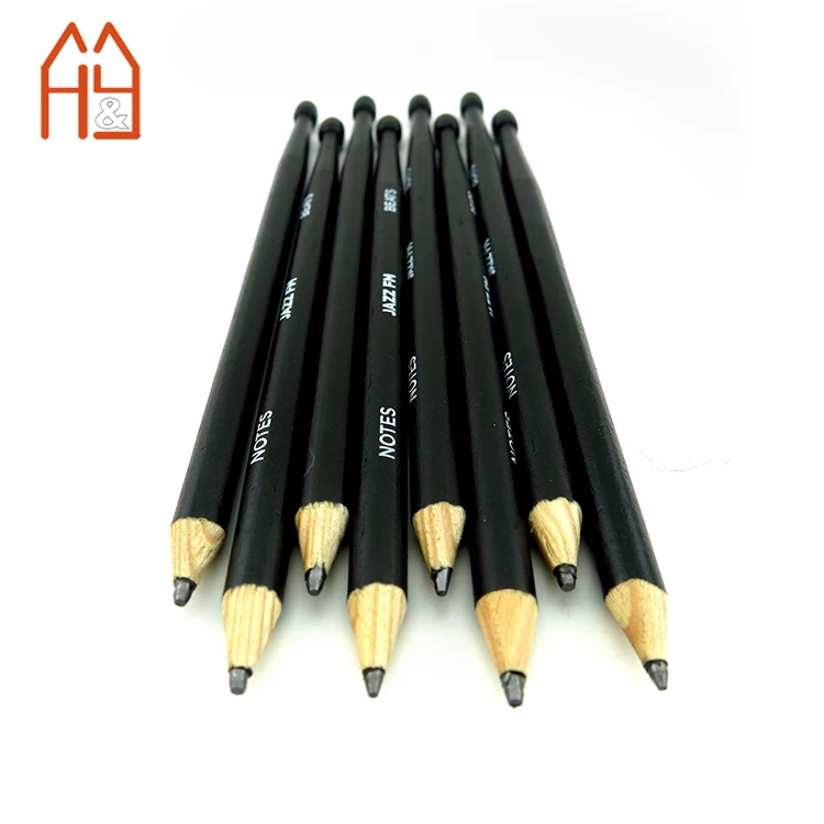 Custom 7 Inches Black Painting Drumstick Pencil for Children and Promotion