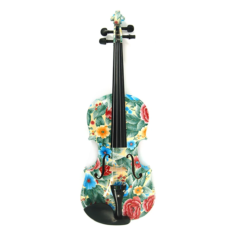 Kinglos brand professional handmade solid wood student 4/4 quality colorful acoustic violin