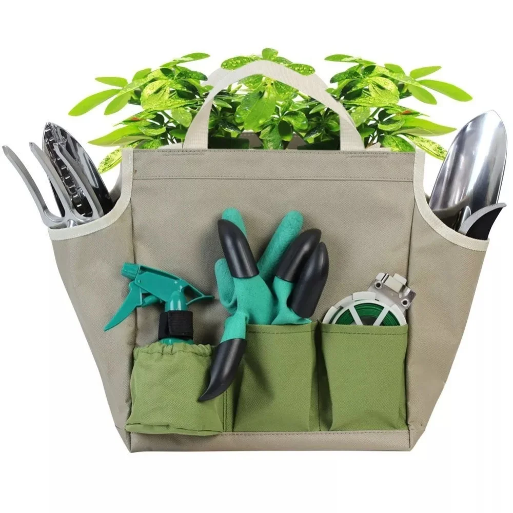 Набор инструментов для сада, прочный полиэстеровый садовый мешок на молнии и Складное Сиденье для стула, 10 шт.