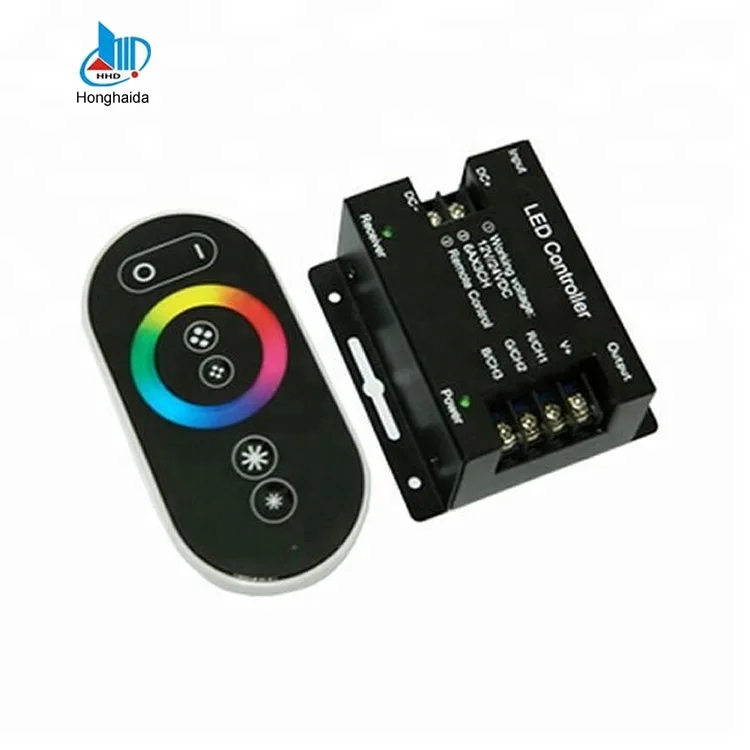 DC12V 24V 18A RGB Led Strip Control Wireless RF Remote Touch Led Controller