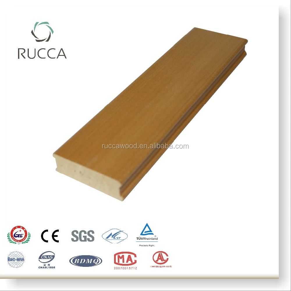 
WPC /Wood PVC Wooden Solid Batten for Decoration in China 51*16mm 