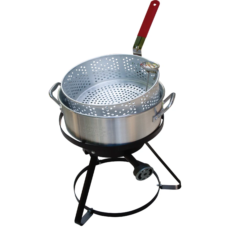 Ningbo Cooking Equipment used gas deep fryer propane  2 basket with temperature control