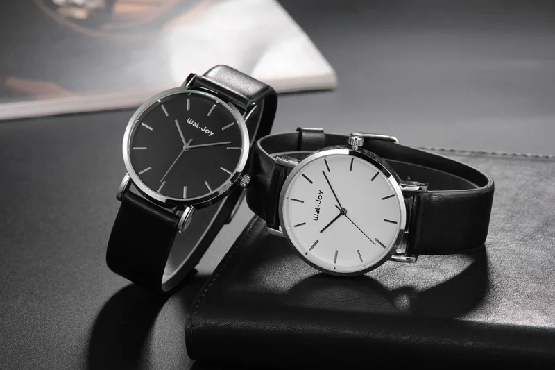 WJ-6494 Custom Own Brand Luxury Fashion Genuine Leather Watch OEM Men Simple Classical Wristwatch