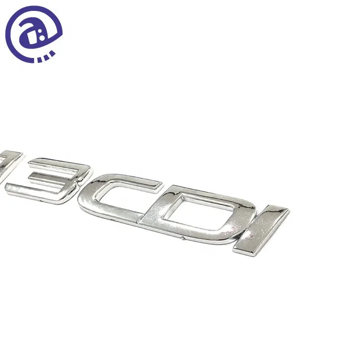 Professional OEM Items Trunk Emblem Type Durable ABS Injection Self Adhesive Chrome Plastic Car Letter Emblem