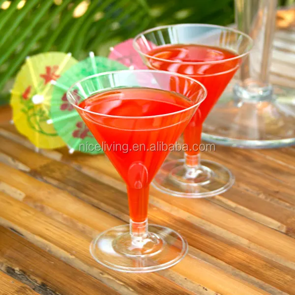 Crystal Disposable Martini Glasses 5.3oz / 150ml