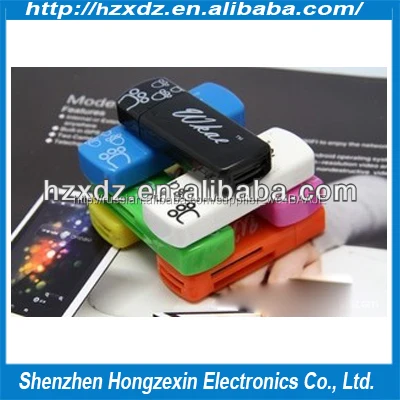оптовая милые маленькие ноги дешевые 4 в 1 кард-ридер высокая скорость usb 2.0 все в одном читателе карточки