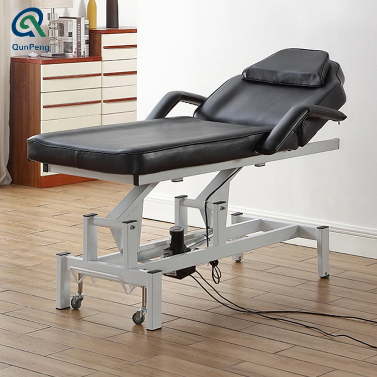 Black treatment tatoo chair beauty bed adjustable care  massage facial bed