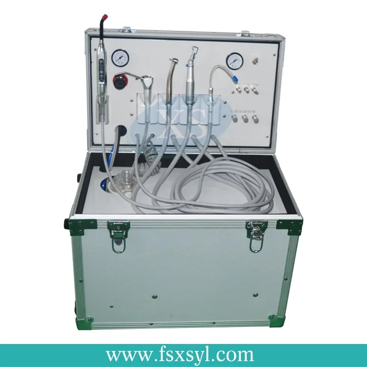 Air portable dental unit with compressor 100% factory price mobile dental unit with suction