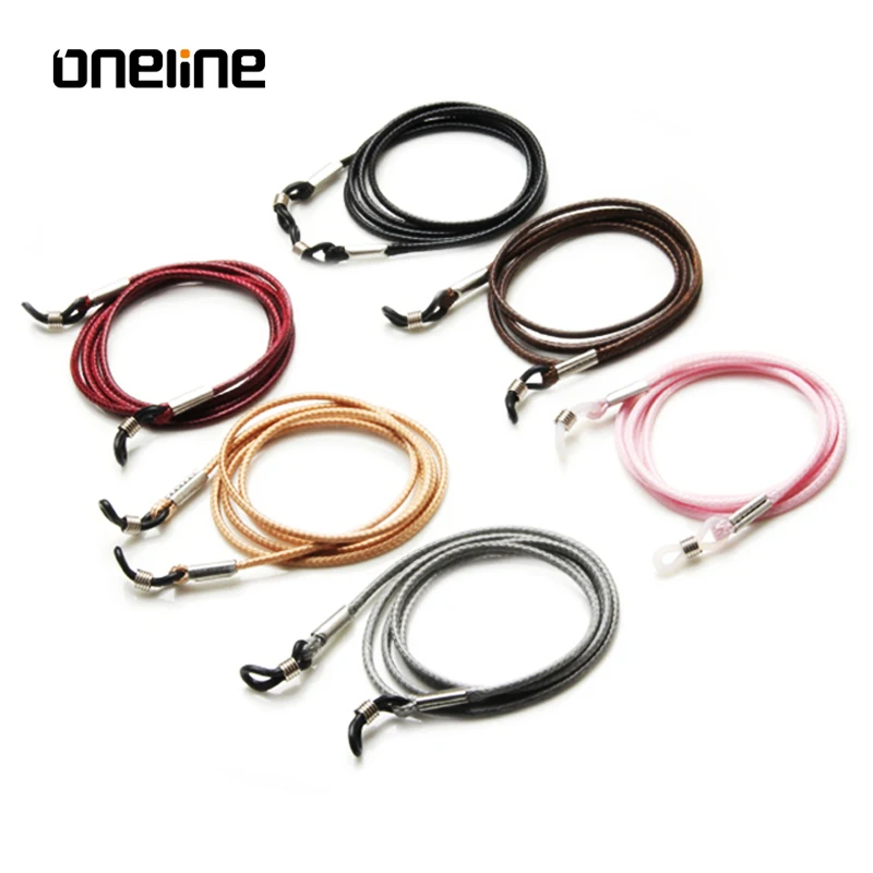 Оптовая продажа с фабрики, веревка для очков из искусственной кожи, модная веревка для очков любого цвета на заказ