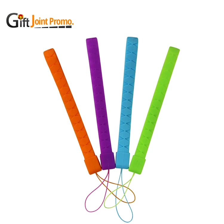 
Custom Logo Printed Colours Silicone Lanyard for Mobile Phone 