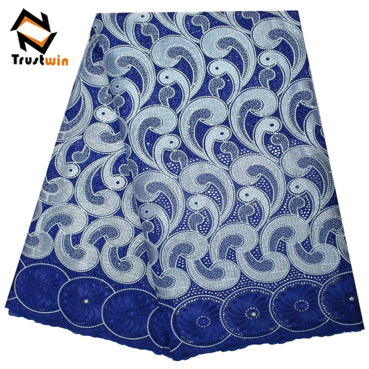 High quality african cotton fabrics big swiss voile lace in switzerland