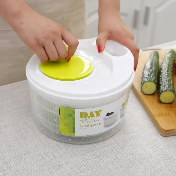  Convenient Plastic Manual Salad Spinner Fruit and Vegetable