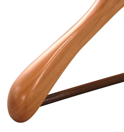 
Broad Shoulder Wooden Coat Hangers With Non Slip Bar 
