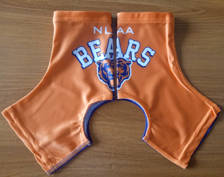 Wholesale polyester/spandex cleat cover custom sublimation football spats