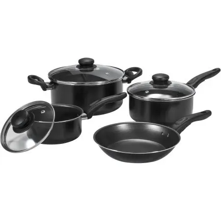 Popular selling kitchen equipment aluminum non-stick granite cookware set