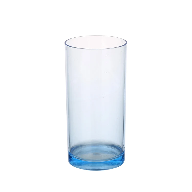 
Classic kitchen drinkware BPA Free drink water cup with colored base custom color plastic juice cups 