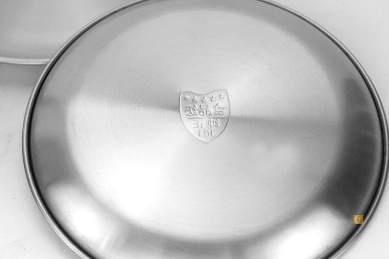 High quality 304 stainless steel barbecue dish Korean Buffet Plate disk tableware