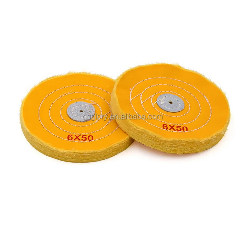 
White / Yellow Muslin cotton Buffing wheel cotton polishing wheel for polishing jewelry 
