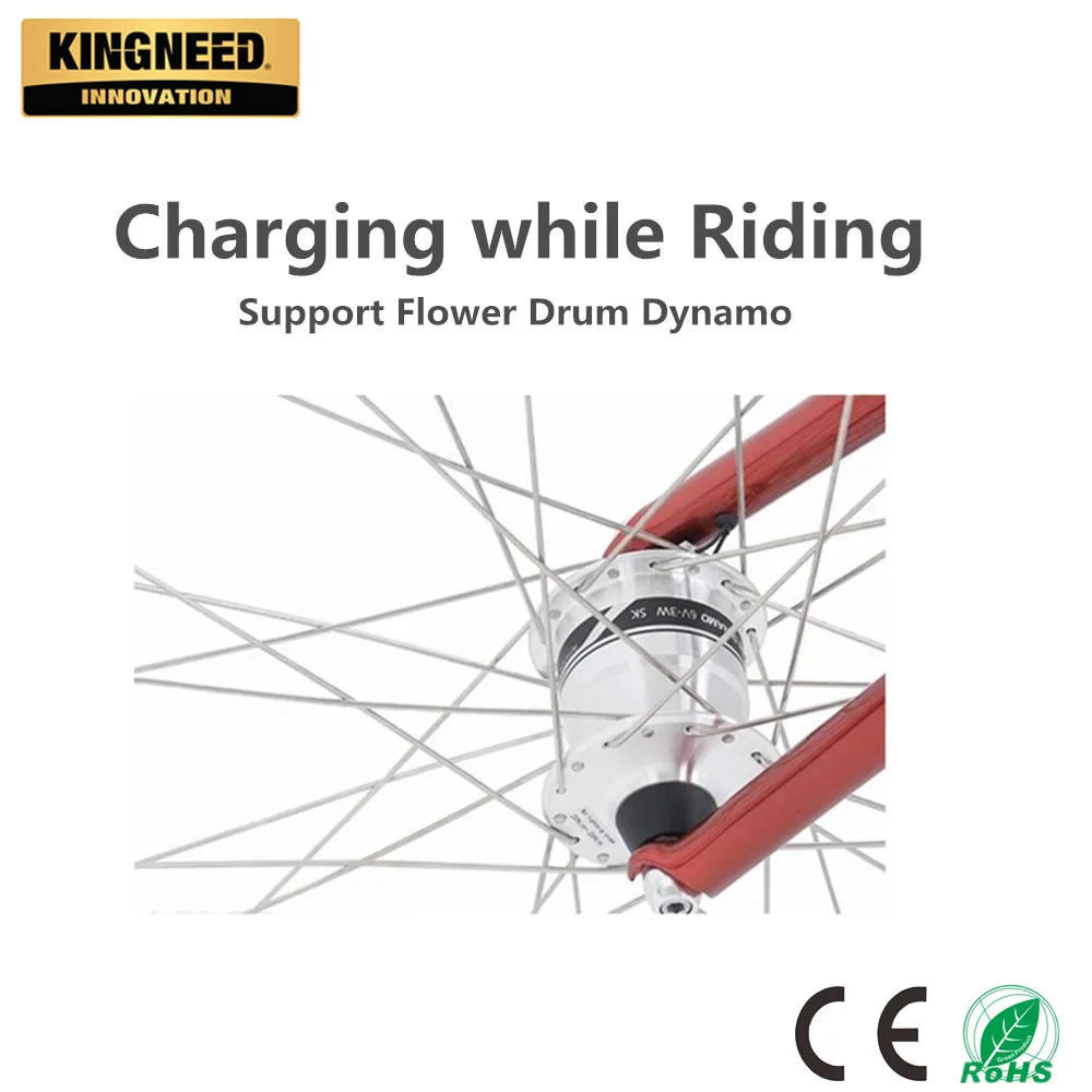 KINGNEED T16 anti lost dynamo self charging hidden taillight long battery life waterproof bike sms gprs gps tracker for bicycle