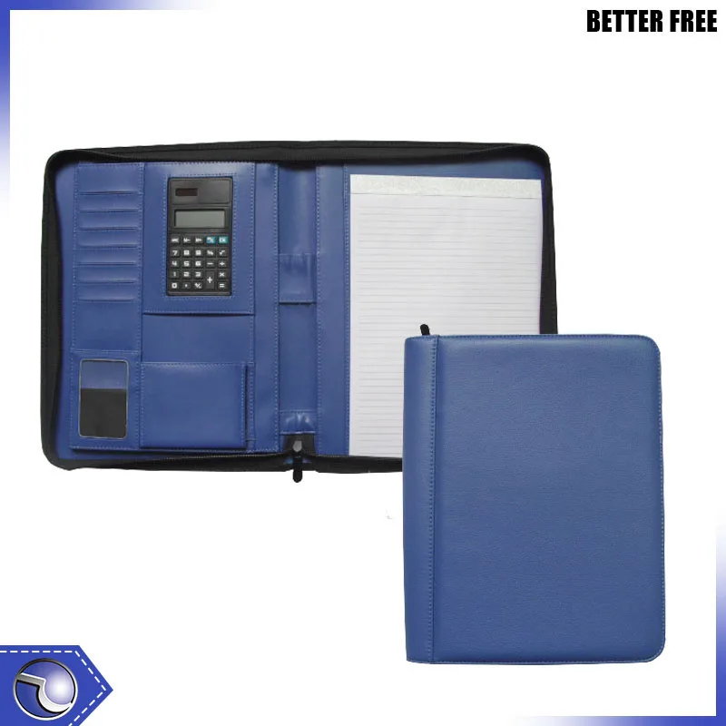 
A4 Folder Business File Organizer Zipper Portfolio Folder Calculator 