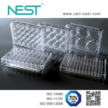Non- treated 6 well cell culture plate, Individually Packaged in Plastic Bag