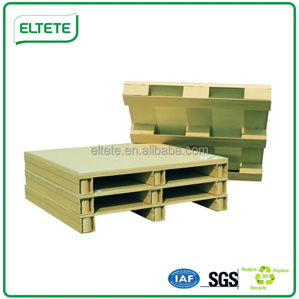 Paper pallet made of recycled paper materials to replace wooden or plywood pallet