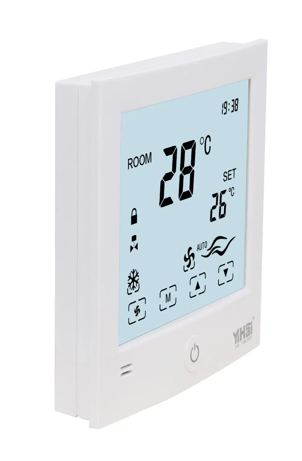 touch screen digital room thermostat for fan coil unit