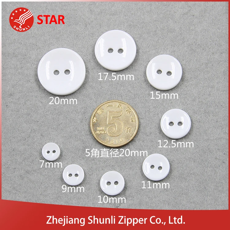 Wholesale Super Quality 2 Holes White Chalk Button For Garment button