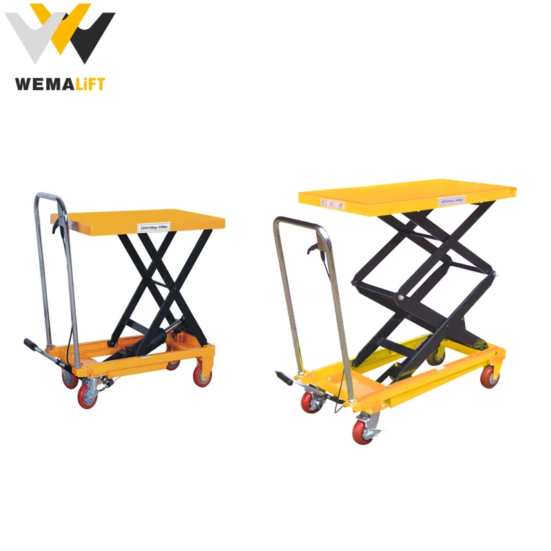 150 кг 300 500 ручной мини-одиночный ножничный подъемный стол