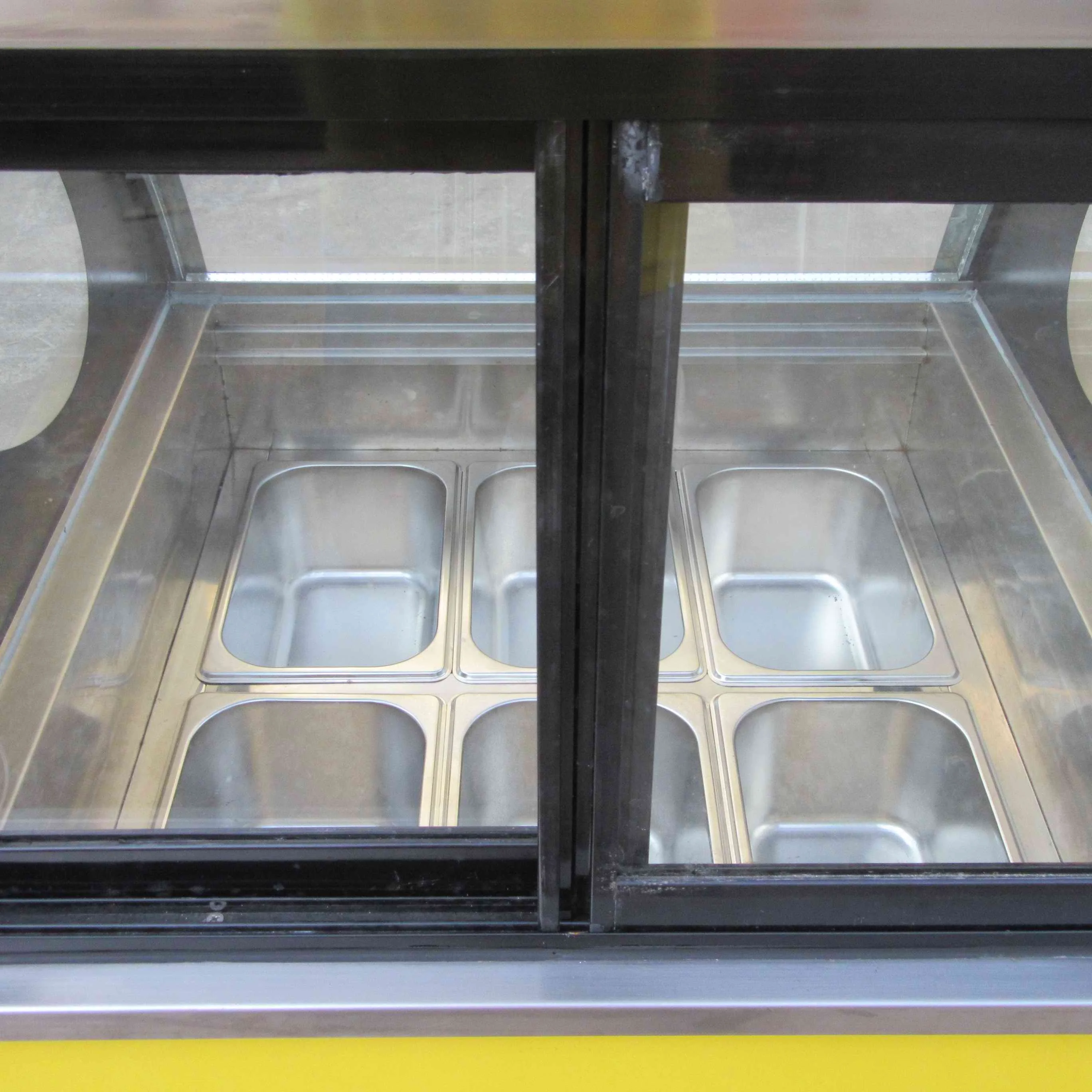 Street Italian Gelato mobile push cart/Popsicle Showcase Freezers bicycle Ice Cream vending cart for sale