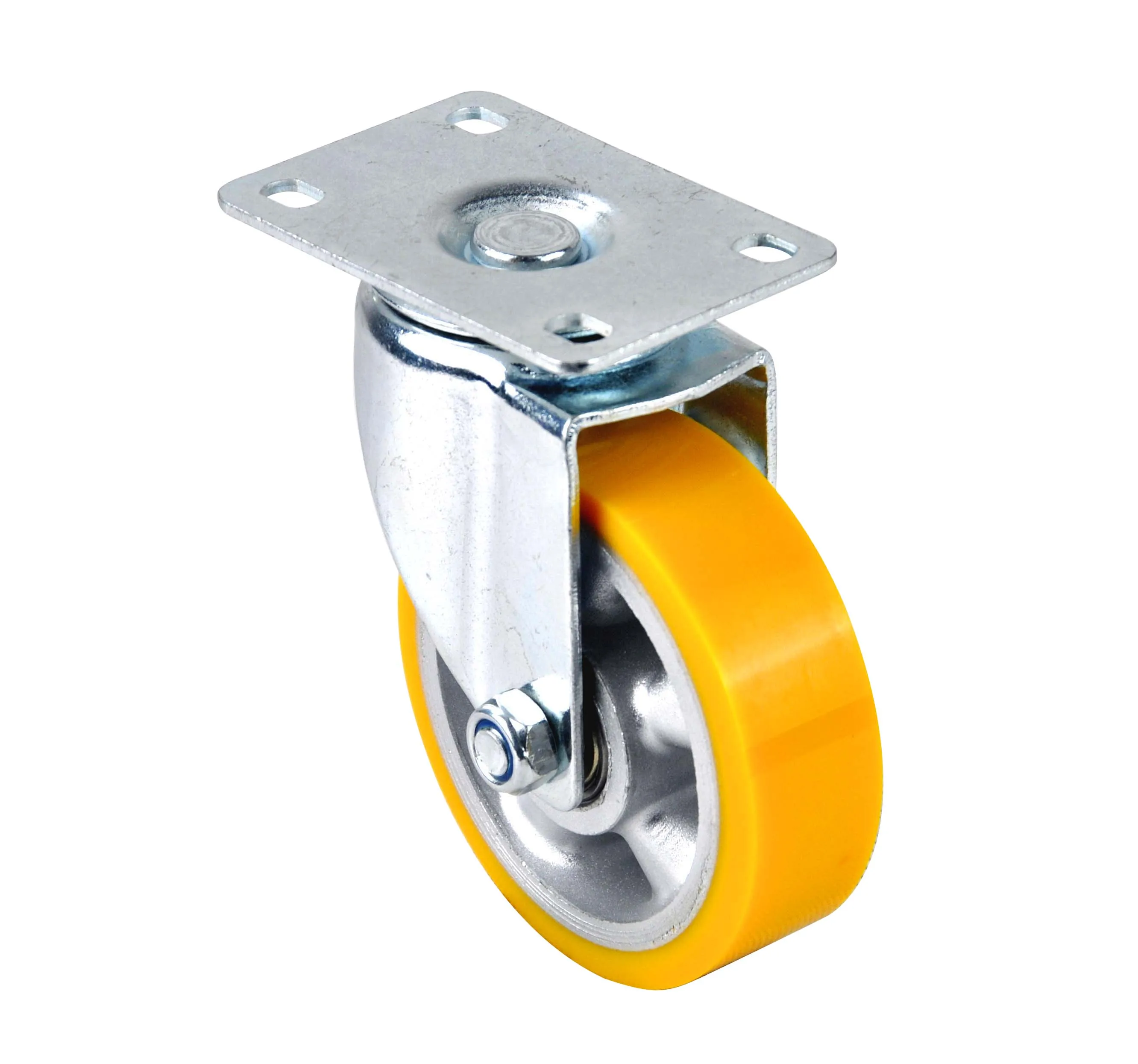 4 inch 100X32mm Mute Double ball bearing Aluminum core polyurethane  caster wheels