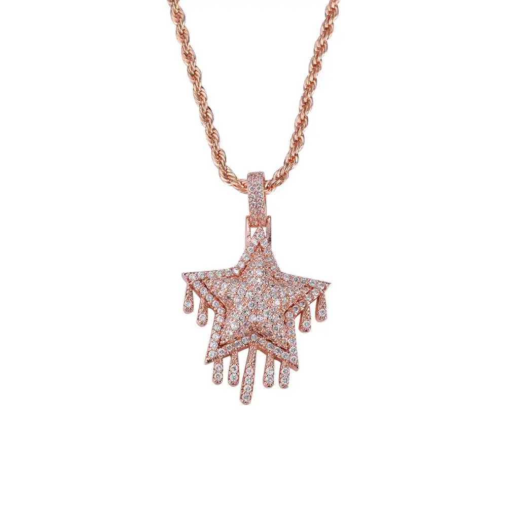CN041 Hip Hop  Pendant Copper Micro pave with CZ stones Necklace Jewelry for men and women