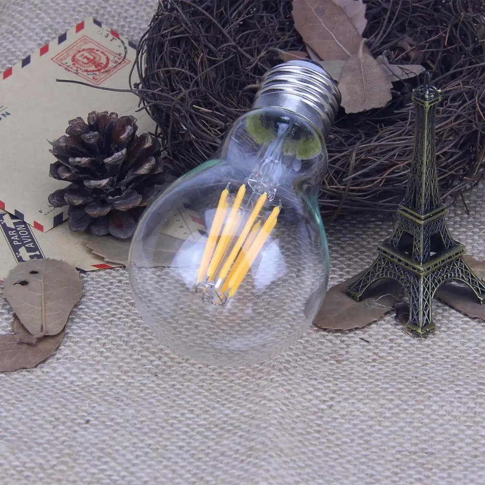 Chandelier A60 4W/6W/8W AC 120/220V Dimmable  LED filament bulb