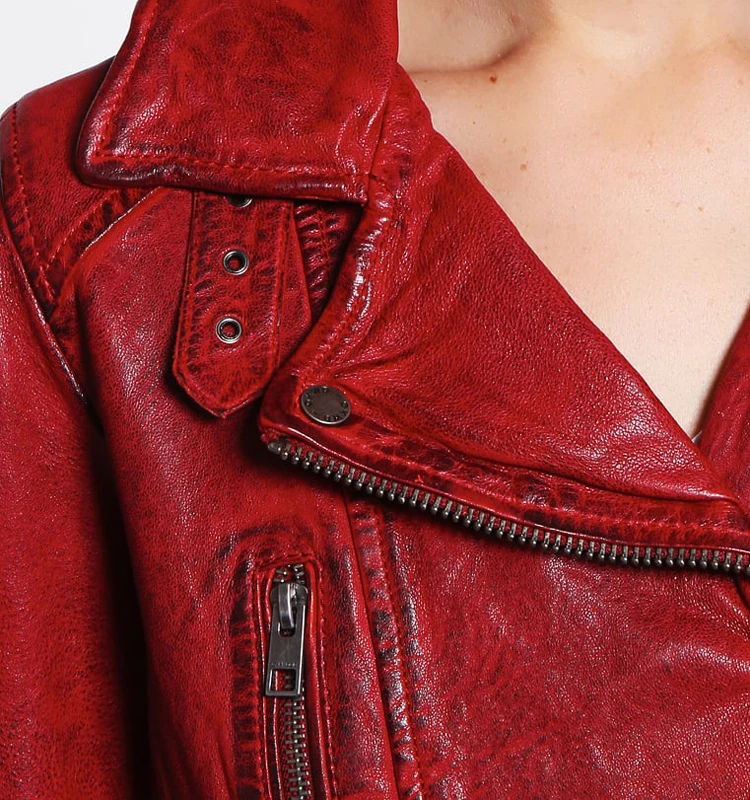 Wholesale Latest Design Vintage Motorbike Leather Jacket Women